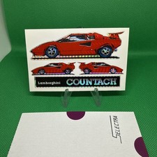 Vintage 1980s Lamborghini Vending Machine Sticker Selectra Prism Prismatic