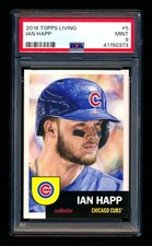 2018 TOPPS LIVING #5 IAN HAPP CHICAGO CUBS PSA 9 MINT!