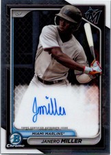 2024 Bowman Chrome #CPA-JM Janero Miller Prospect Autographs