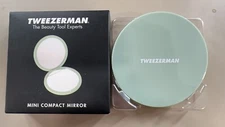 NIB Tweezerman Mini Magnifying, Compact, Portable make up Mirror 3’’ green $25