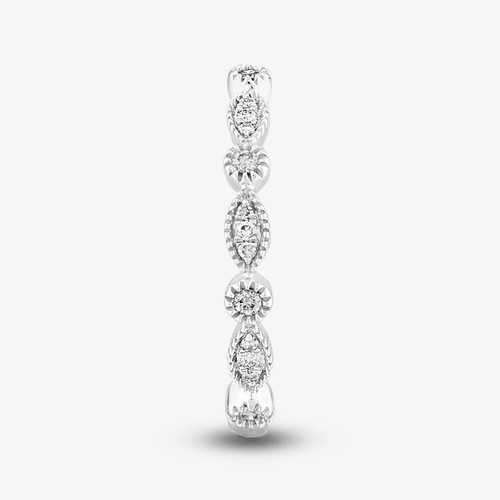 9ct White Gold 0.07ct Diamond Fancy Half Eternity Ring TH010325112142 - Picture 2 of 4