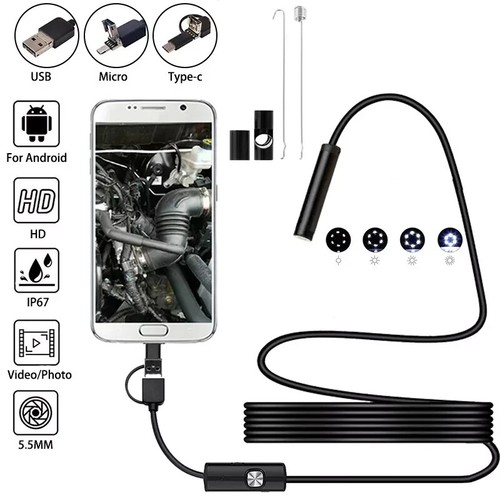 USB Type-C Endoscope Borescope Snake Inspection Camera - 第 9/10 張圖片