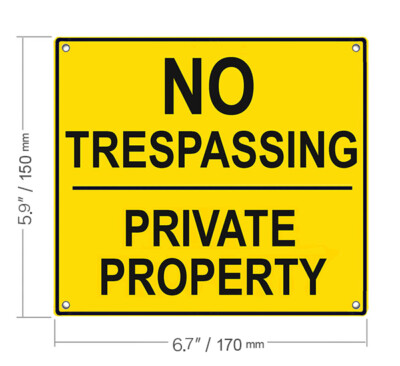 #ad #ad NO TRESPASSING PRIVATE PROPERTY Sign : Solid Metal Aluminum Weatherproof Signs $32.54