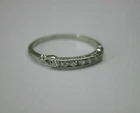14K White Gold Finish 1CT Lab-Created Diamond Antique Art Deco Vintage Band Ring