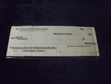VINTAGE GERMAN TRUST & SAVINGS BANK, DUBUQUE, IOWA BANK CHECK TORN