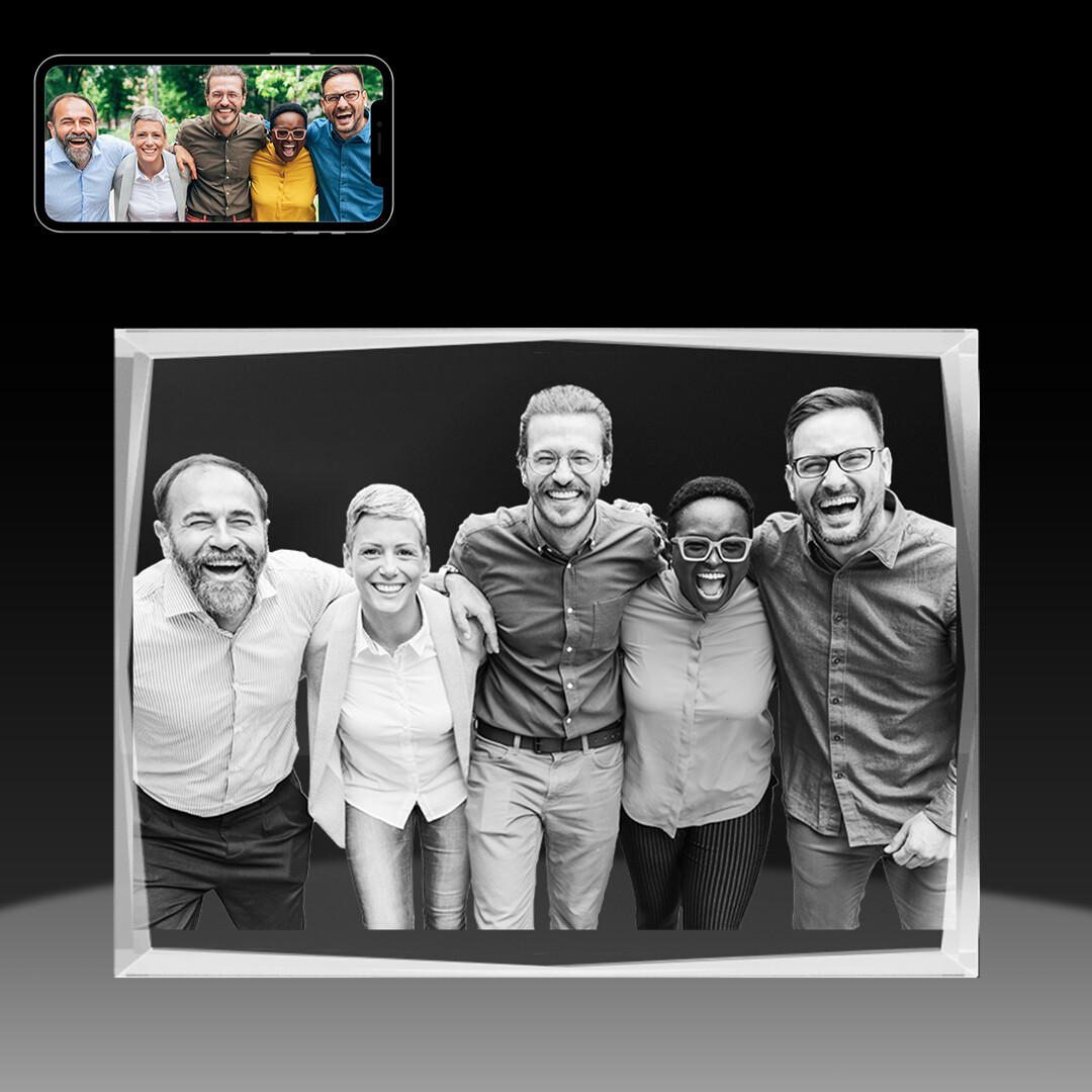 Custom 3D Crystal Gift with Photo For Birthday Anniversary Present