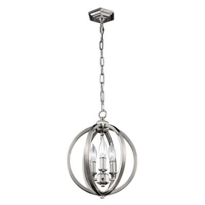 Elstead Corinne Hängeleuchte E14 3-fach 36cm Poliertes Nickel