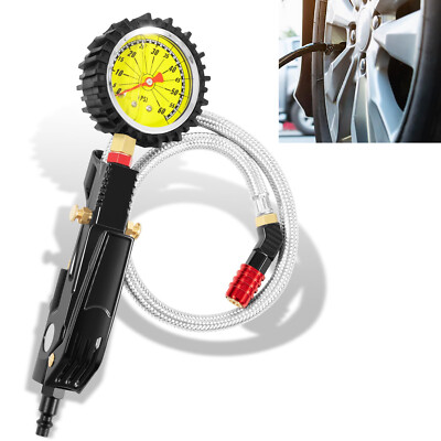 TIG-9200 Tire Inflator with Pressure Gauge 0-60 PSI Air Chuck for Car Truck Bike