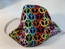 PEACE Rainbow Multi Color Adult Face Mask Reversible 100 Cotton
