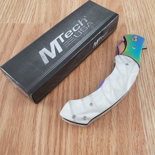 MTech Spring Assisted Folding Knife 4.25" 3Cr13 Steel Curved Blade POM Handle - Picture 12 of 12