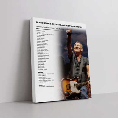 Bruce Springsteen Wembley Setlist Poster 25th July 2024 Print For