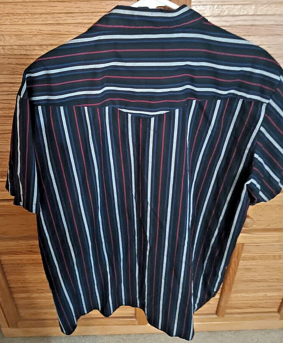 Wrangler Mens 2XLT Pearl Snap Short Sleeve Shirt Western Cowboy