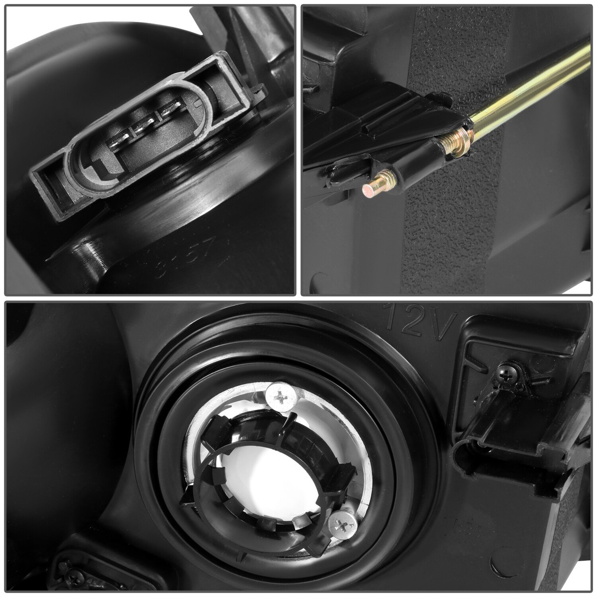 DNA MOTORING HL OH DR02 CH CL1 Chrome Housing Clear Corner Headlights Compatible with 02 05 Ram 1500/03 05 Ram 2500 3500, Left & Right