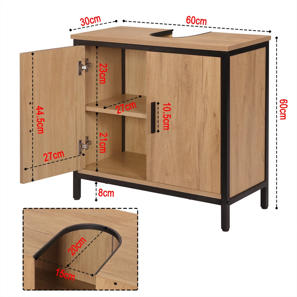 Badschrank Unterschrank Waschtisch mit Ablage Tür Waschtisch Kommode Badezimmer - Bild 4 von 4