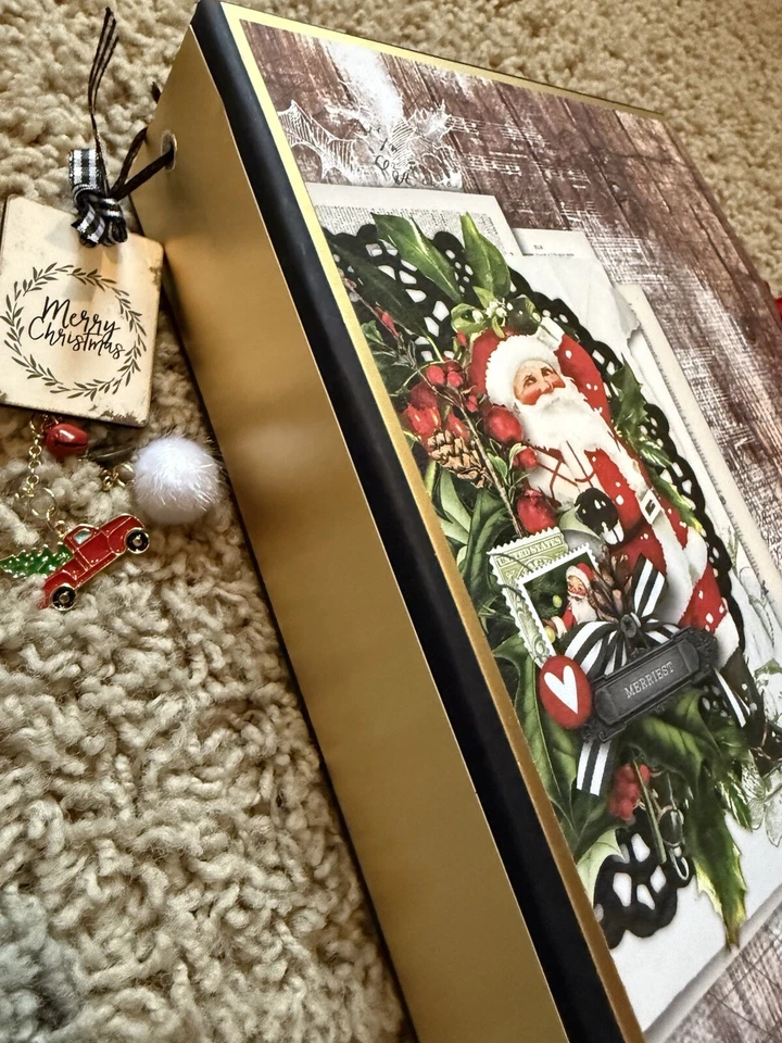 Рождественский мини-альбом/фолиант ручной работы для скрапбукинга 6x8 Simple Story - Изображение 2 из 4