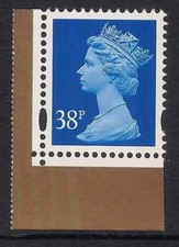 GB 2000 sg Y1707a 38p Ultramarine Perf 14, 2 Bands - MNH ex Y1701a