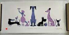 Josh Agle SHAG COCKTAIL DOGS I print  & COA Mid Century Modern MCM Palm Springs