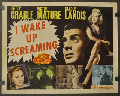 I WAKE UP SCREAMING R1948 ORIGINAL 22X28 MOVIE POSTER BETTY GRABLE VICTOR MATURE | eBay