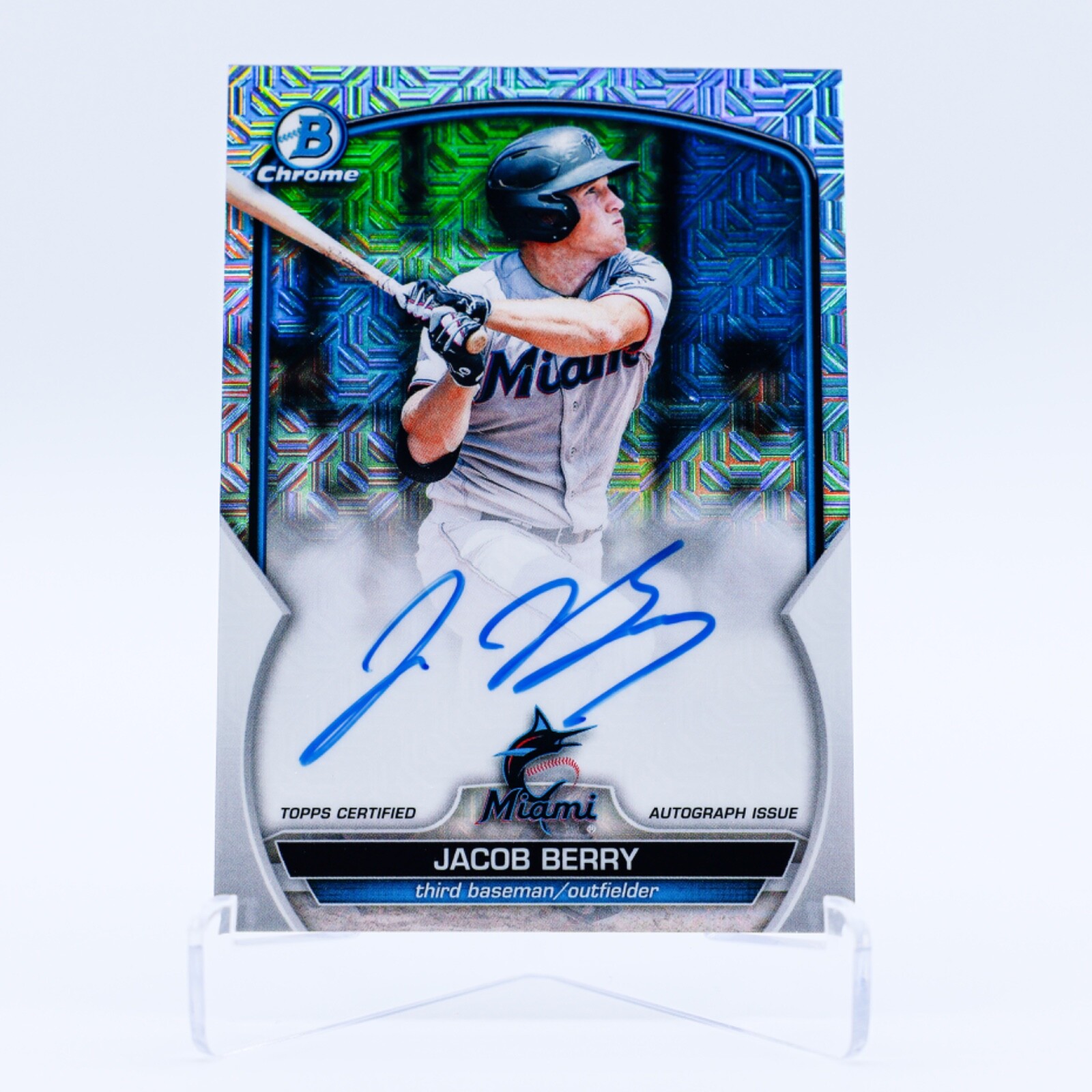 2023 Bowman Chrome Jacob Berry Mojo Refractor Auto #BMA-JBY