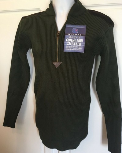 Acrylic Commando Quarter Zip Sweater 
