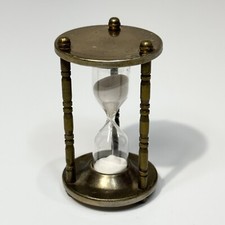 Vintage Metal Hour Glass Timer White Sand 3.2...