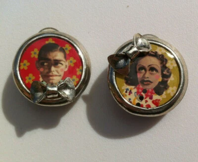 TARATATA Boucles d'oreilles Clips Dany et Clark - Earrings signed - Collector - Photo 1/4