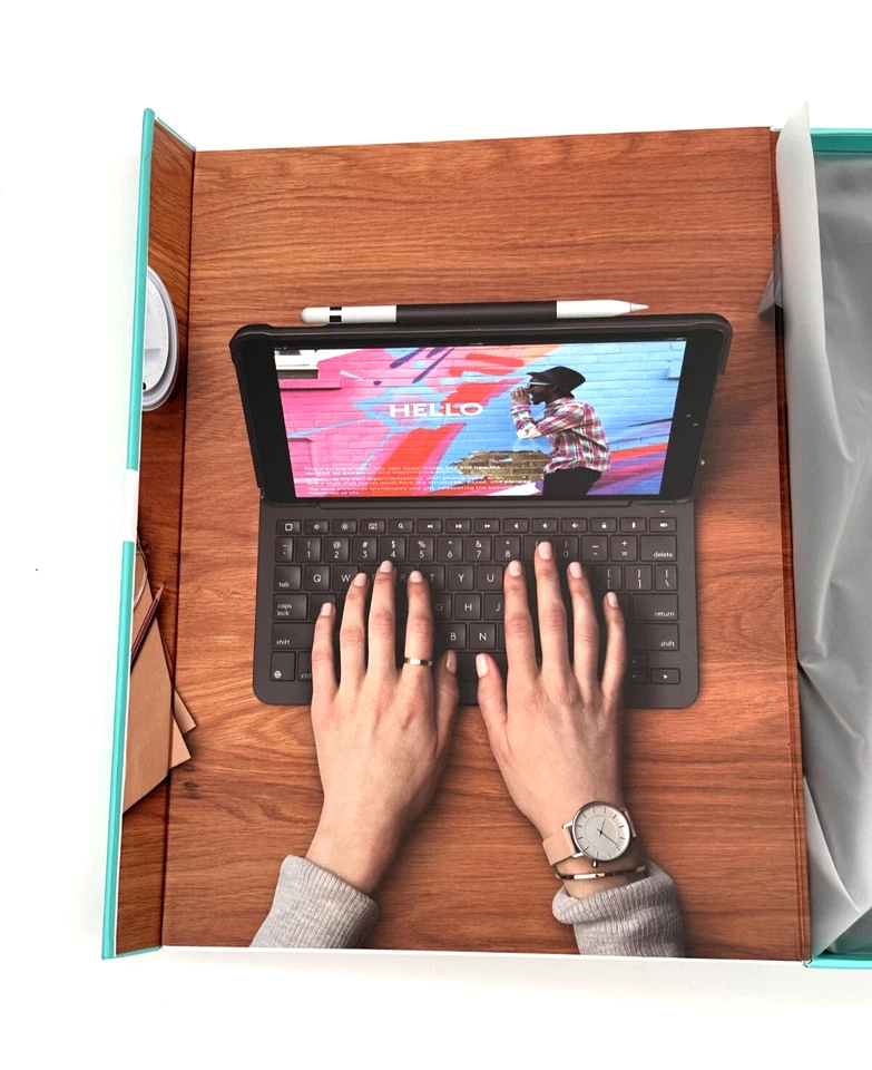 Logitech Slim Folio Tastaturhülle für Apple iPad 7./8./9. Gen - Graphit Deutsch - Bild 3 von 4