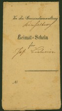 Heimatschein Königreich Bayern Niederbayern Kircheitnach 1884 !!