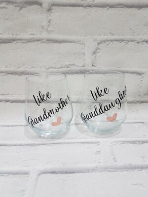 Personalisierte Trinkgläser Oma Enkelin Glitzer Glitzer Geschenk
