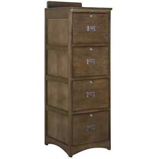 Mission Solid Oak 4 Drawer File Cabinet - Wal...