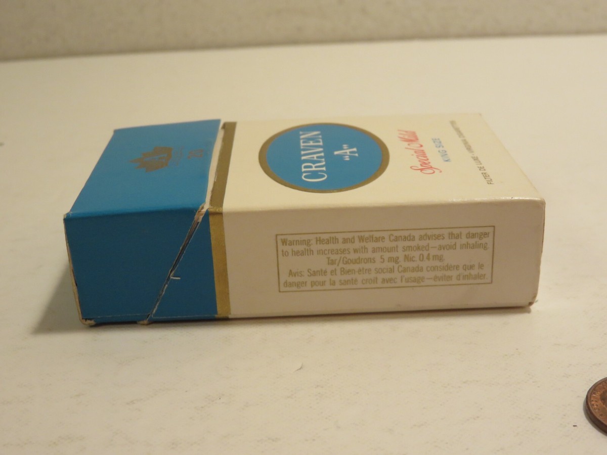 CRAVEN A SPECIAL MILD KING SIZE CIGARETTE EMPTY PACKAGE BOX CRAVEN A SPECIAL MILD KING SIZE CIGARETTE EMPTY PACKAGE BOX