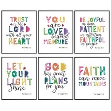 Bible Verse Wall Art, Scripture Wall Art, Christian Wall Art for Kids, Boys, ...