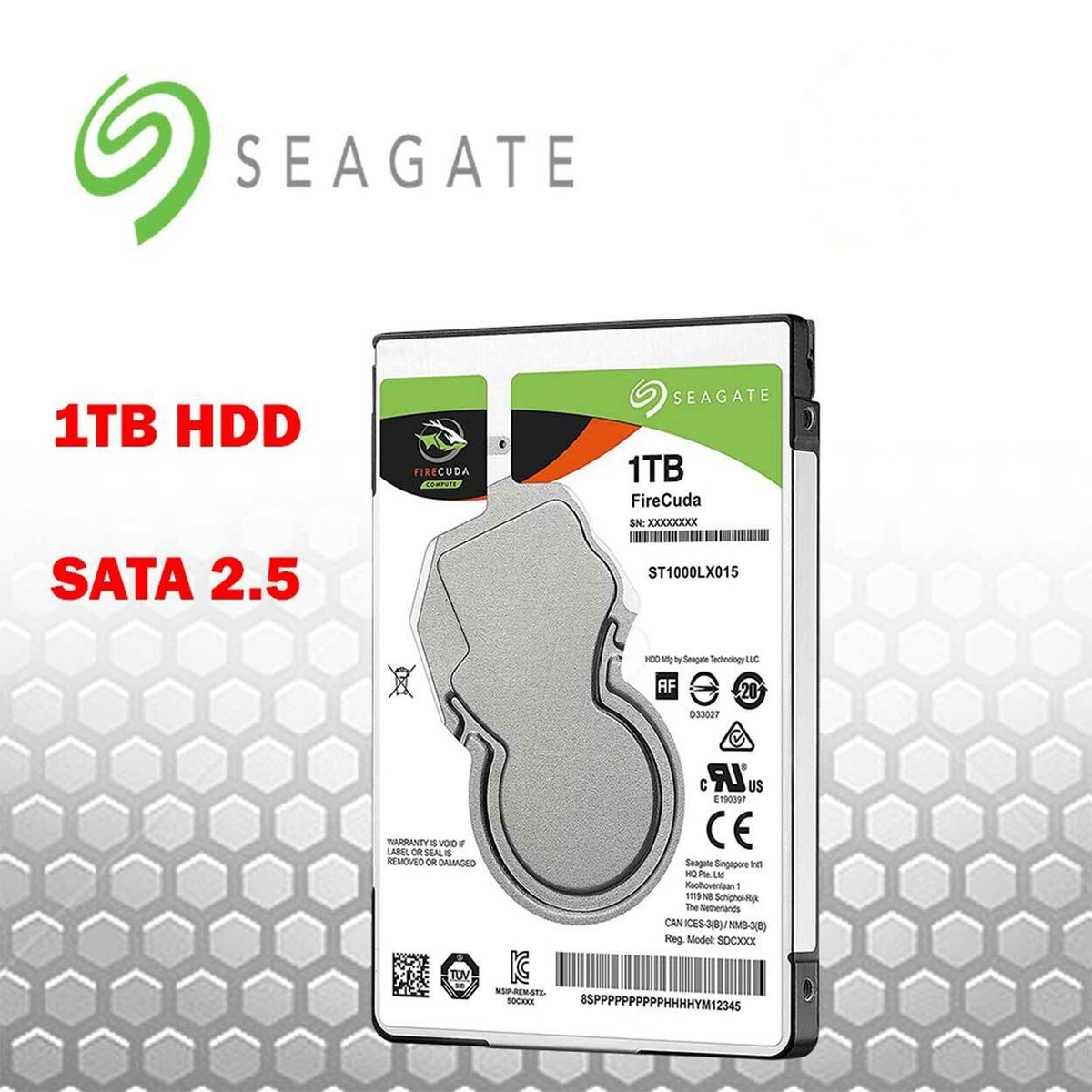 Seagate FireCuda 1TB,Internal,5400 RPM,6.35 cm (2.5