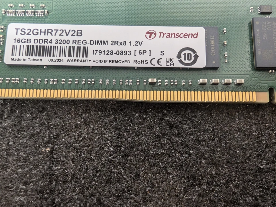 New, Transcend, TS2GHR72V2B, DDR4-3200AA 2Gx72 ECC Reg/RDIMM 2Rx8 (16GB) - 1 MOD - Image 3 of 4