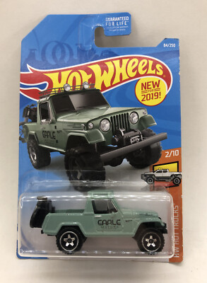 Hot Wheels 2019 New Model HW Hot Trucks Series Olive Green 67 Jeepster Commando