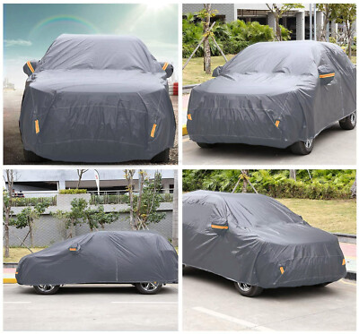 Telo Copriauto Felpato LupexShop Per Smart - Impermeabile 250g, Con 6 Strappi Riflettenti, Taglia S Grigio