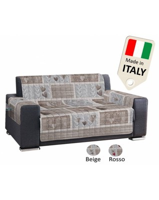 Confezioni Giuliana Copripoltrona Trapuntato 1 Posto Love Tirolo Shabby Rosso - Made In Italy