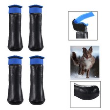 4pcs Waterproof Pet Dog Rain Shoes Anti-Slip Boots for Small Medium Large Puppy