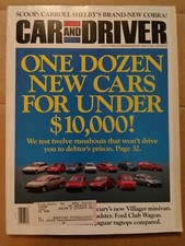 1992 July CAR and DRIVER Magazine One Dozen New Cars For Under 10,000  MH142 