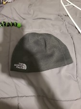 The North Face Beanie Toque Adult One Size Black Gray Knit Polyester Blend Lined
