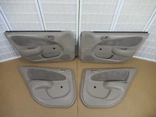 98-02 Prizm Corolla LEFT RIGHT TAN Basic Cloth Crank Interior Door Panel SET (4)