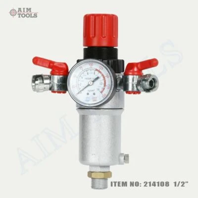 MERRY TOOLS Air Filter Regulator Water Separator [Size:1/2"]