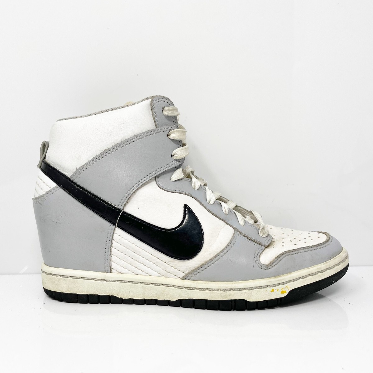 nike dunk high white laces