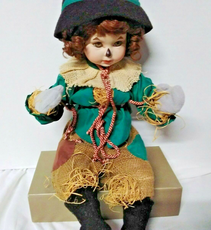 Marie Osmond 16” Porcelain Wizard Oz Doll Baby Scarecrow New W/COA & Box