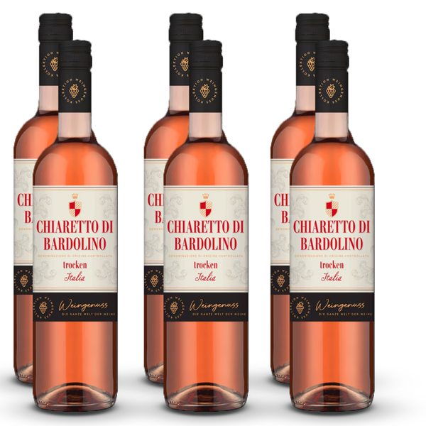 Wein-Genuss Bardolino Chiaretto Doc, Trocken, Sortenreines Weinpaket (6X0,75L)-image