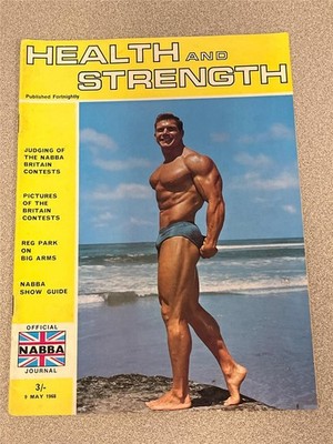 HEALTH and STRENGTH bodybuilding muscle magazine RALPH KROGER/Arnold 5-68 (UK)