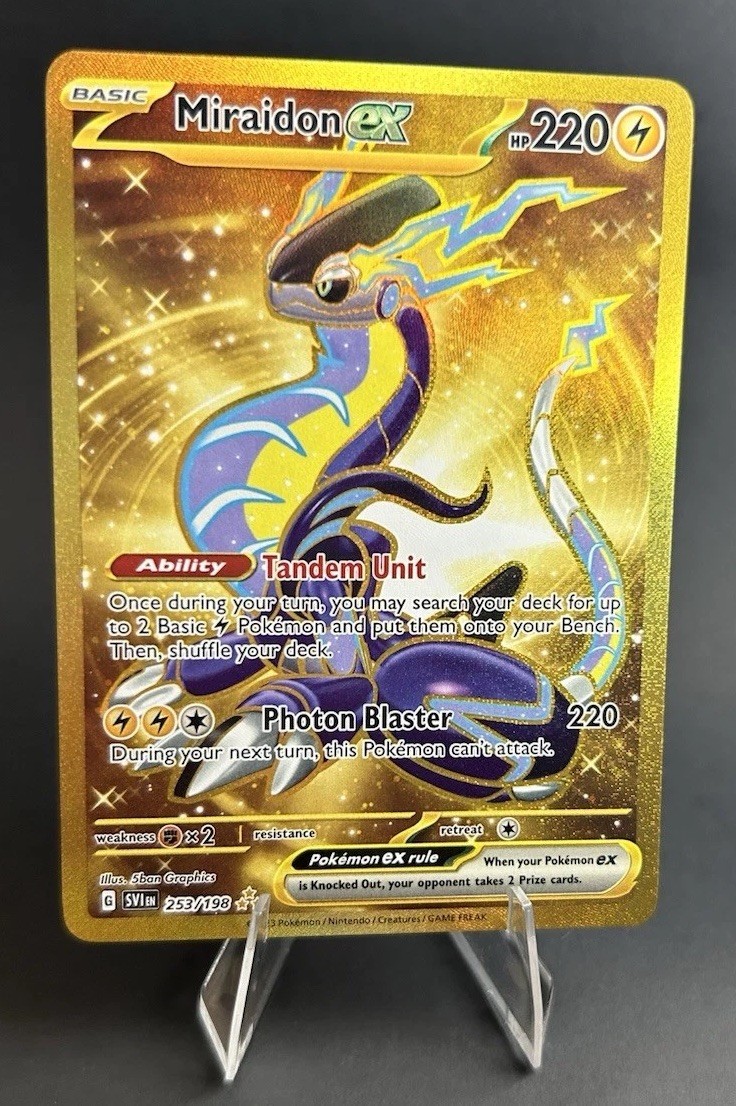 Miraidon EX 253/198 - Scarlet & Violet - Pokemon TCG - Gold Rare Holo [NM] 