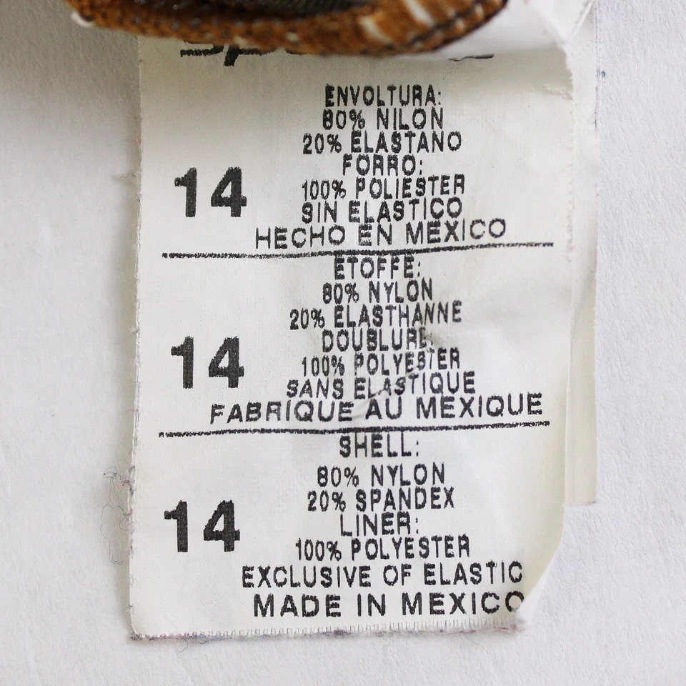 Traje de baño Speedo marrón y crema de una pieza para mujer talla 14 Foto 4 de 4