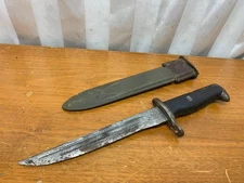 Antique RIA 1917 US Army Militaria World War One WWI Bayonet W/ Scabbard 302426