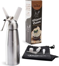 Whipped Cream Dispenser Durable Aluminum Foam Handheld Whipper 500ml NIB